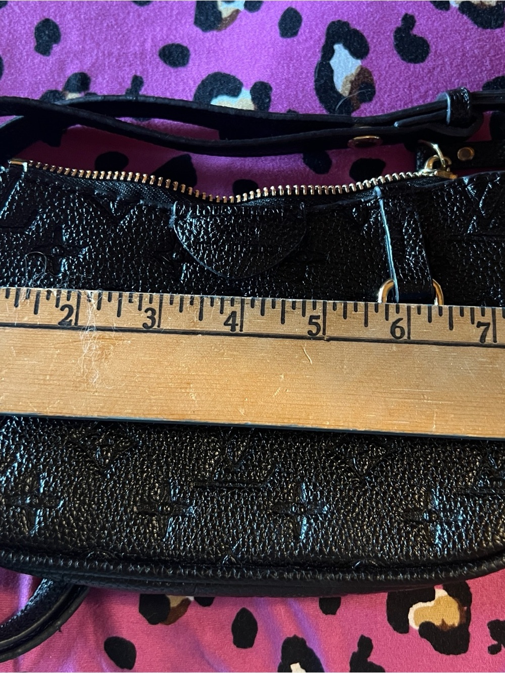 Black Embossed mini  Bag - Designer-Inspired